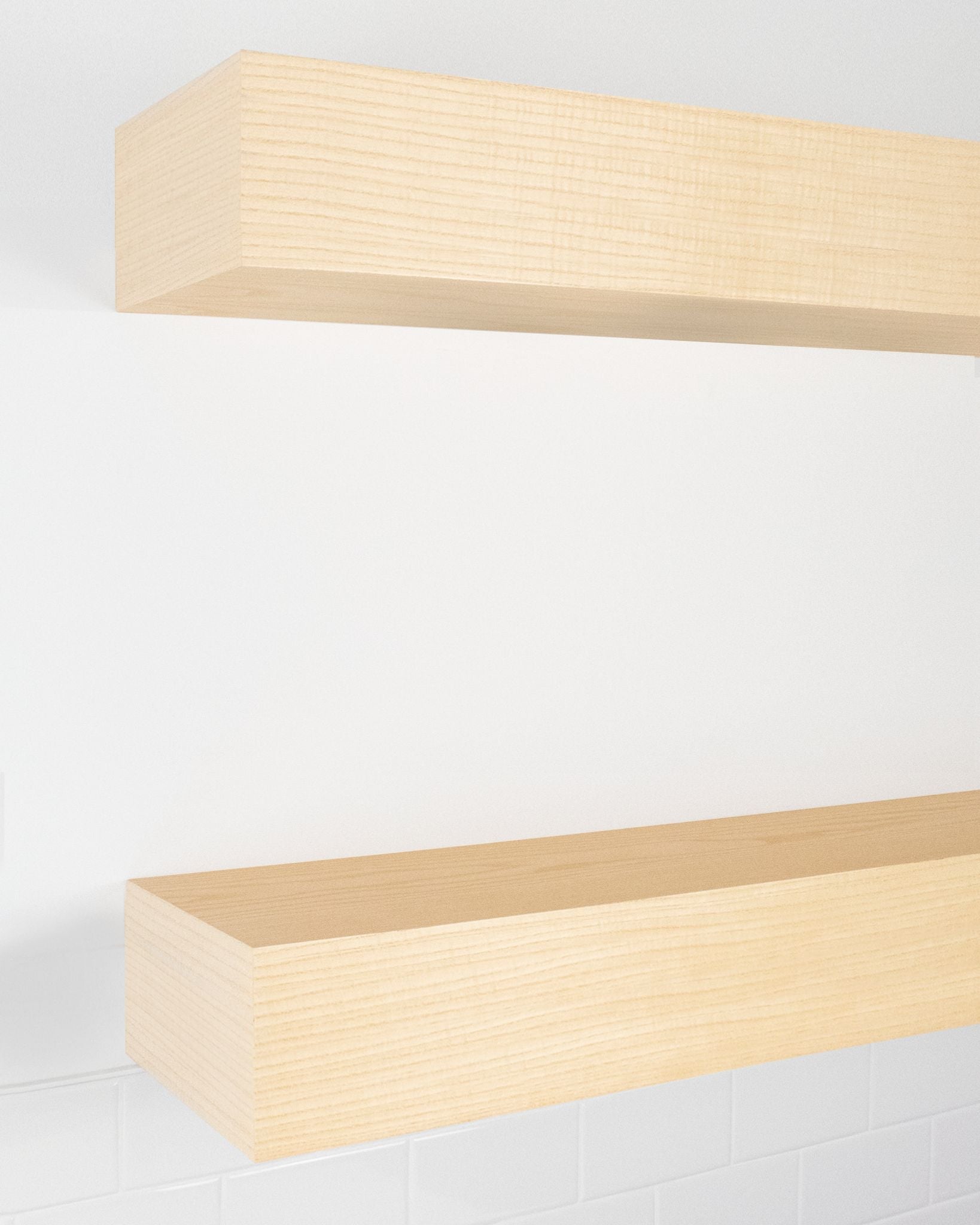 Ash Floating Shelves 4.1-6" thick