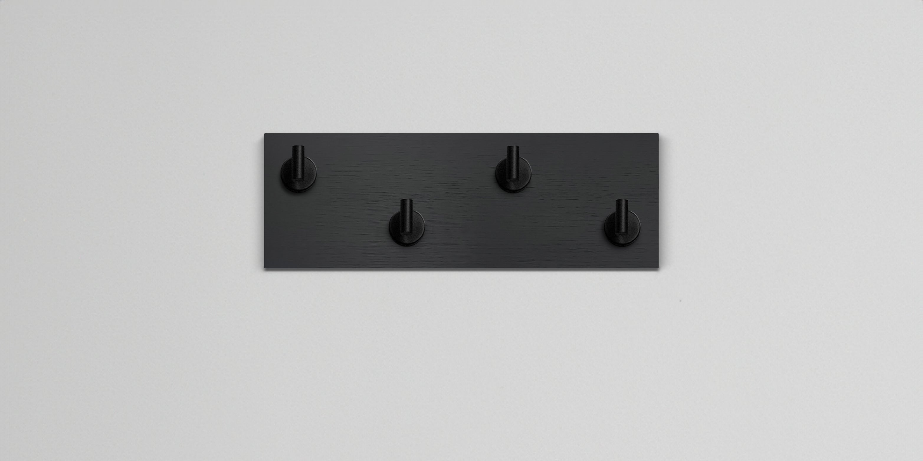 Chocolate-Espresso Oak Hook Wall Rack