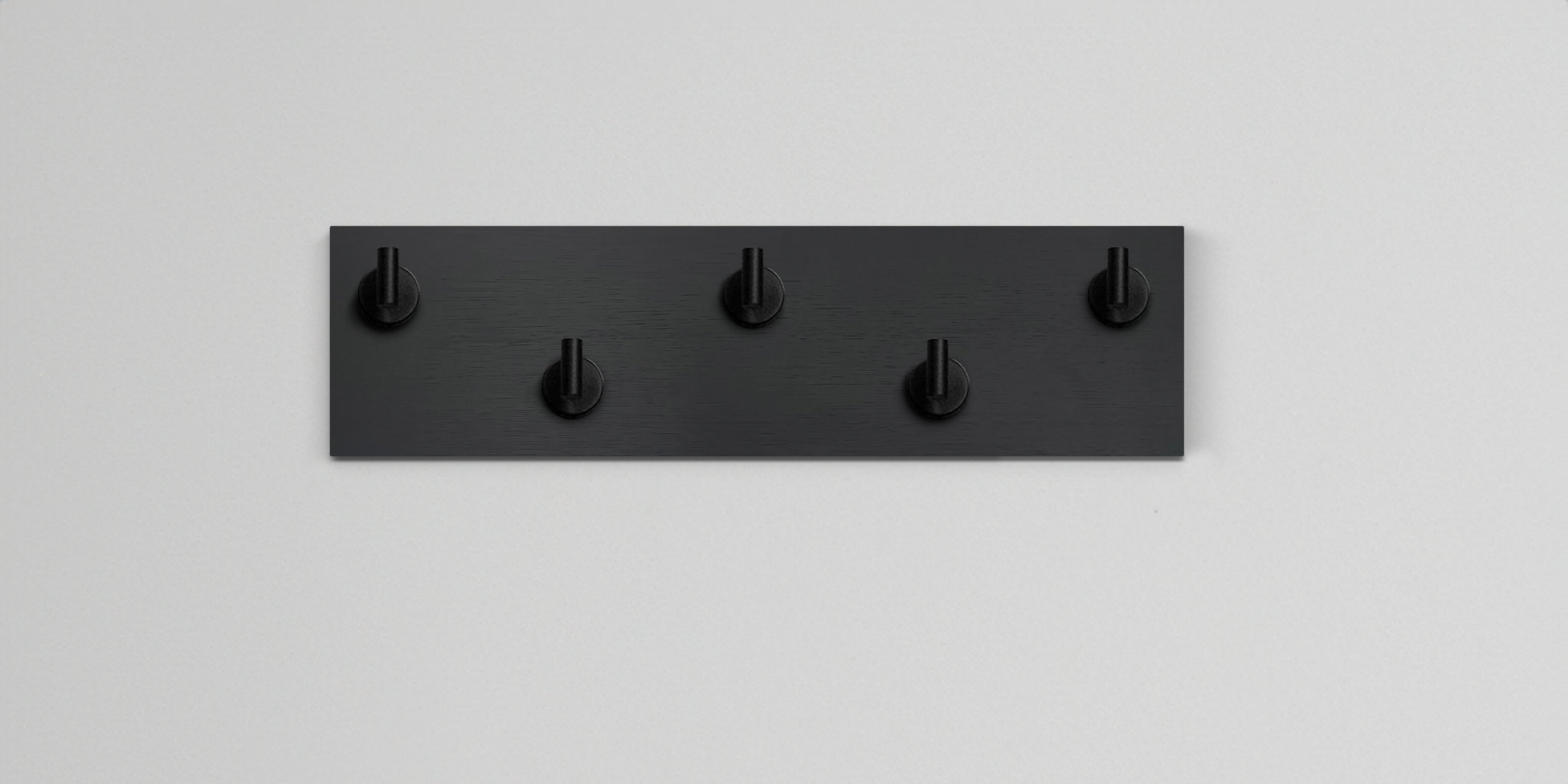 Chocolate-Espresso Oak Hook Wall Rack