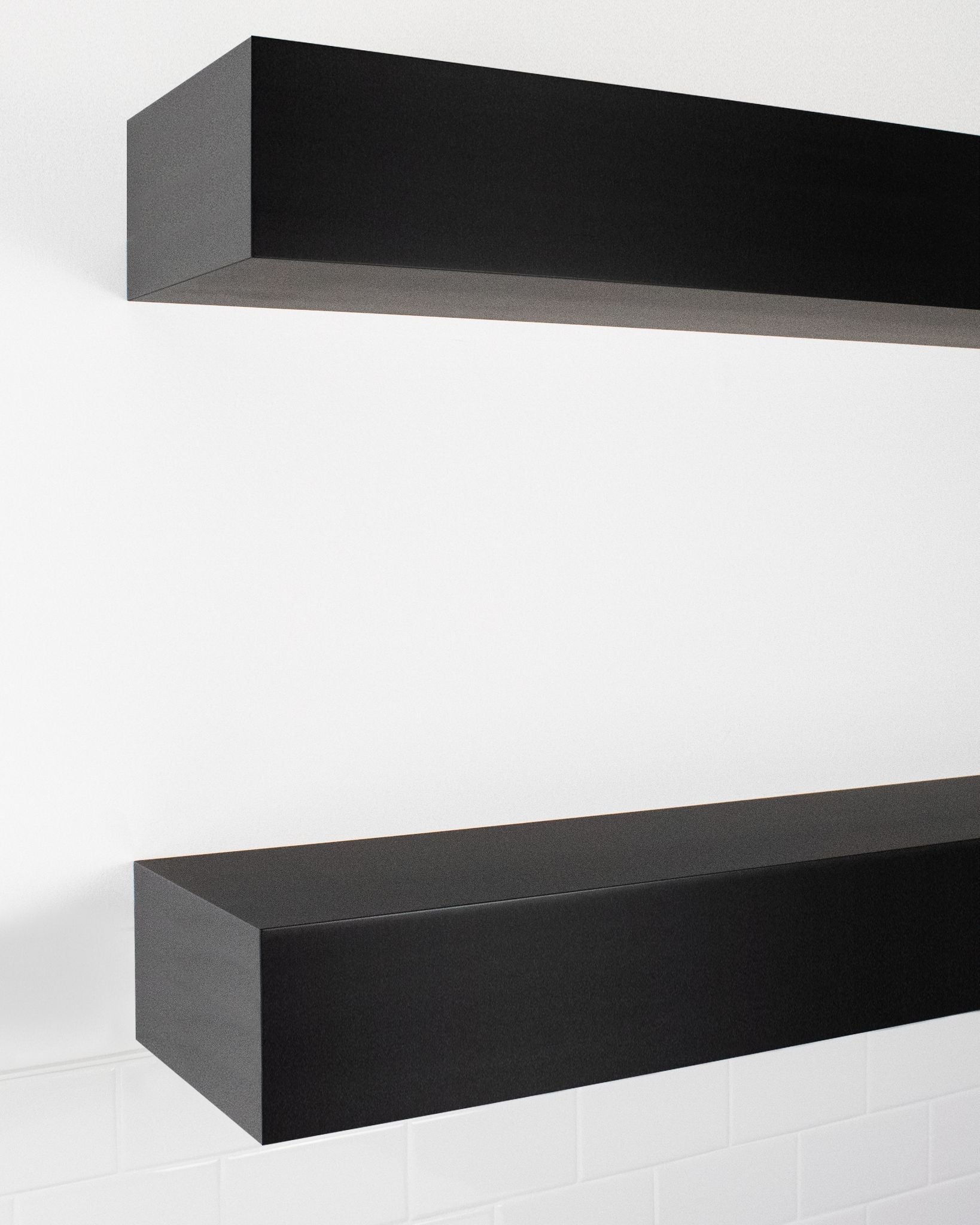 Black Floating Shelves 4.1-6" thick