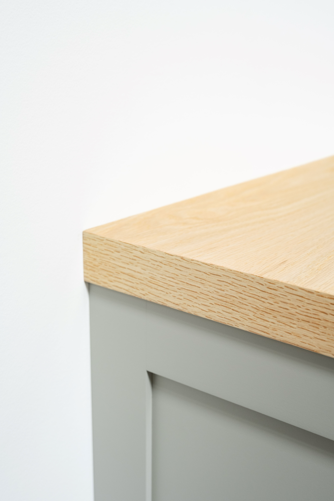 Bleached Oak 4.1-6" thick Cabinet Top / Slab Shelf