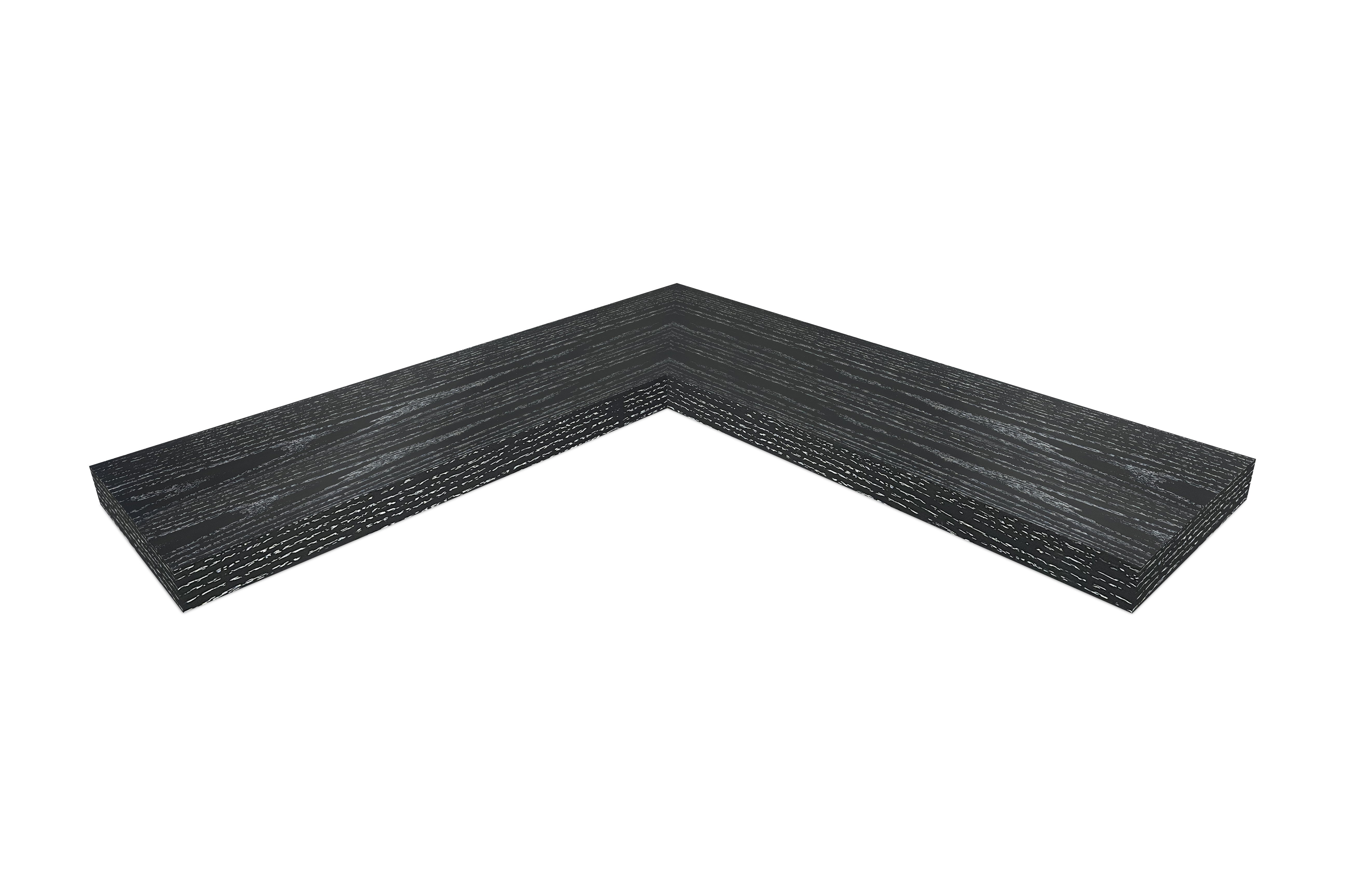 Ebonized Cerused Oak corner shelf