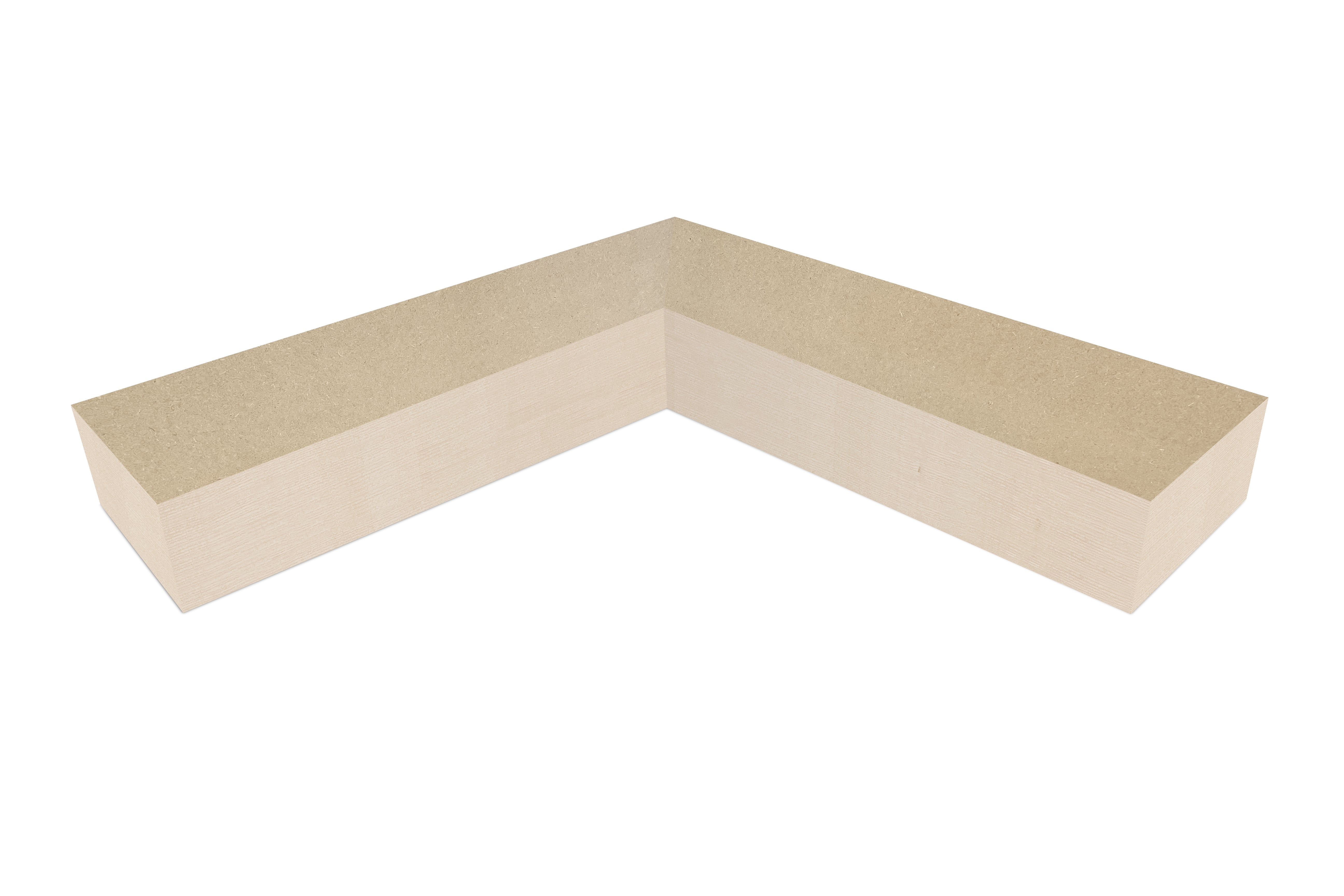 U-Paint MDF Corner Shelves 4.1-6" thick