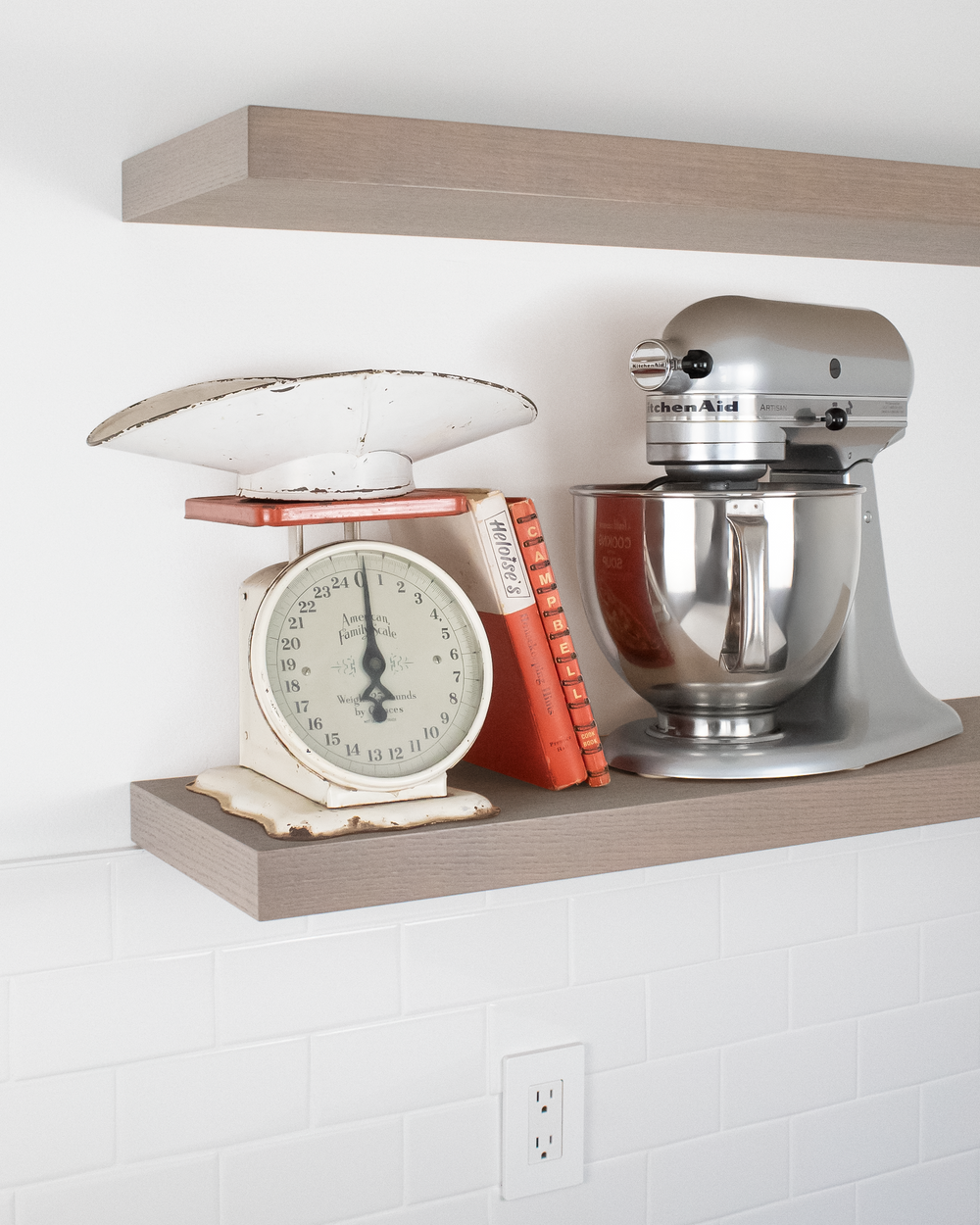 Driftwood Grey Oak Floating Shelves 1.75" thick