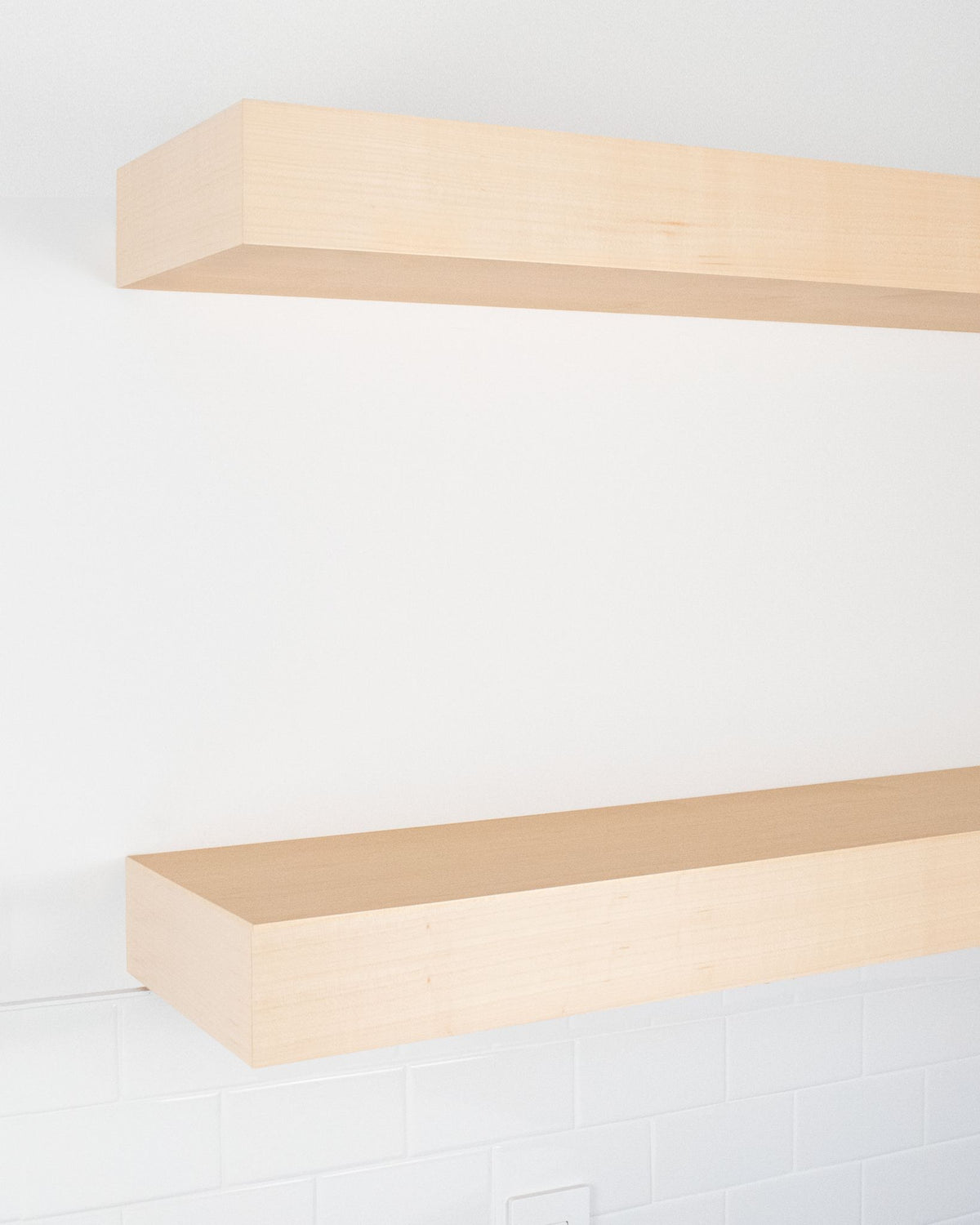 Maple Floating Shelves 24" thick