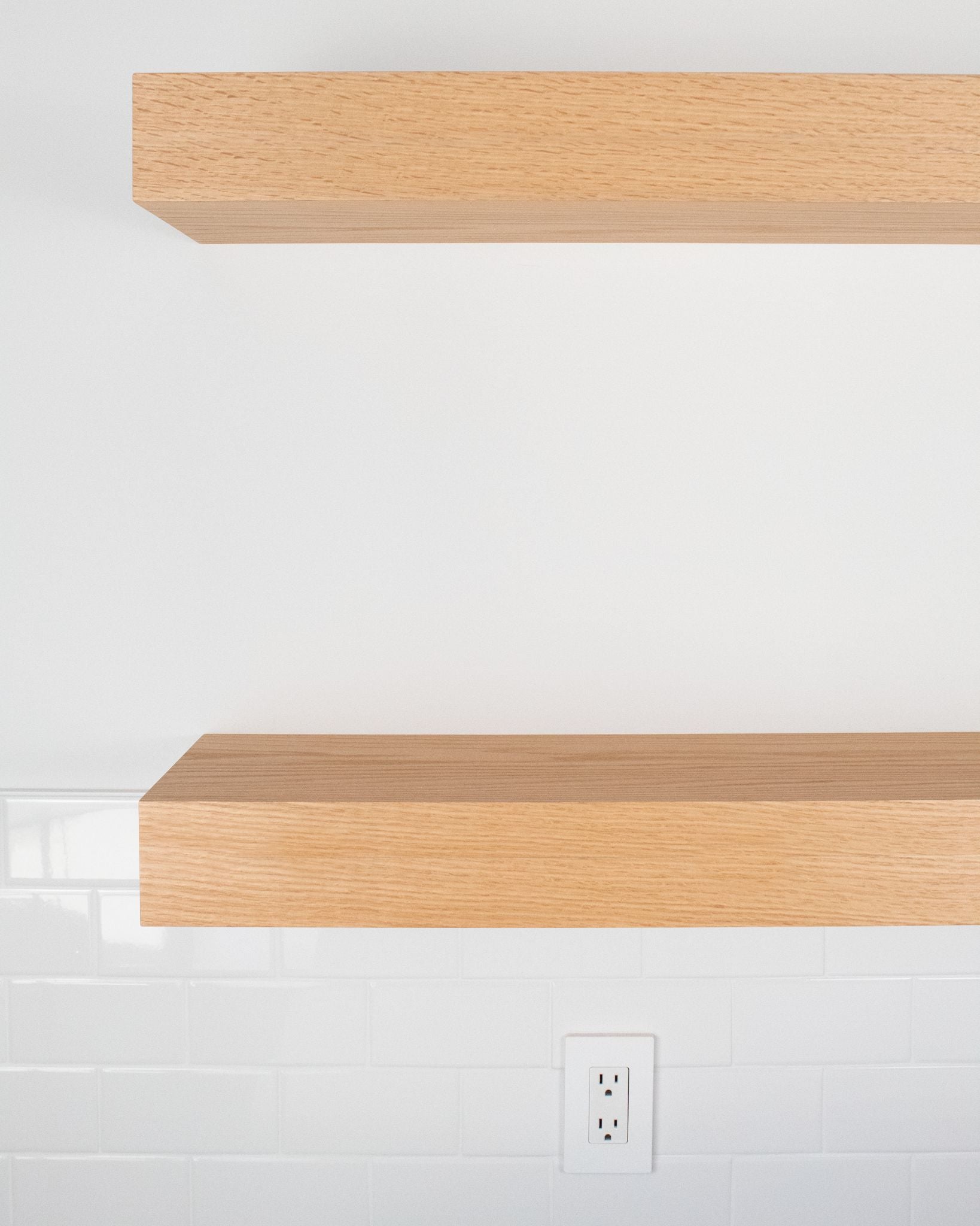 Red Oak Floating Shelves 2-4" thick