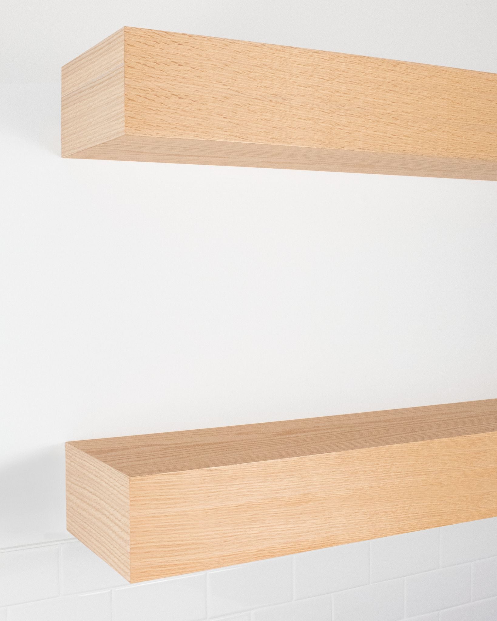 Red Oak Floating Shelves 4.1-6" thick
