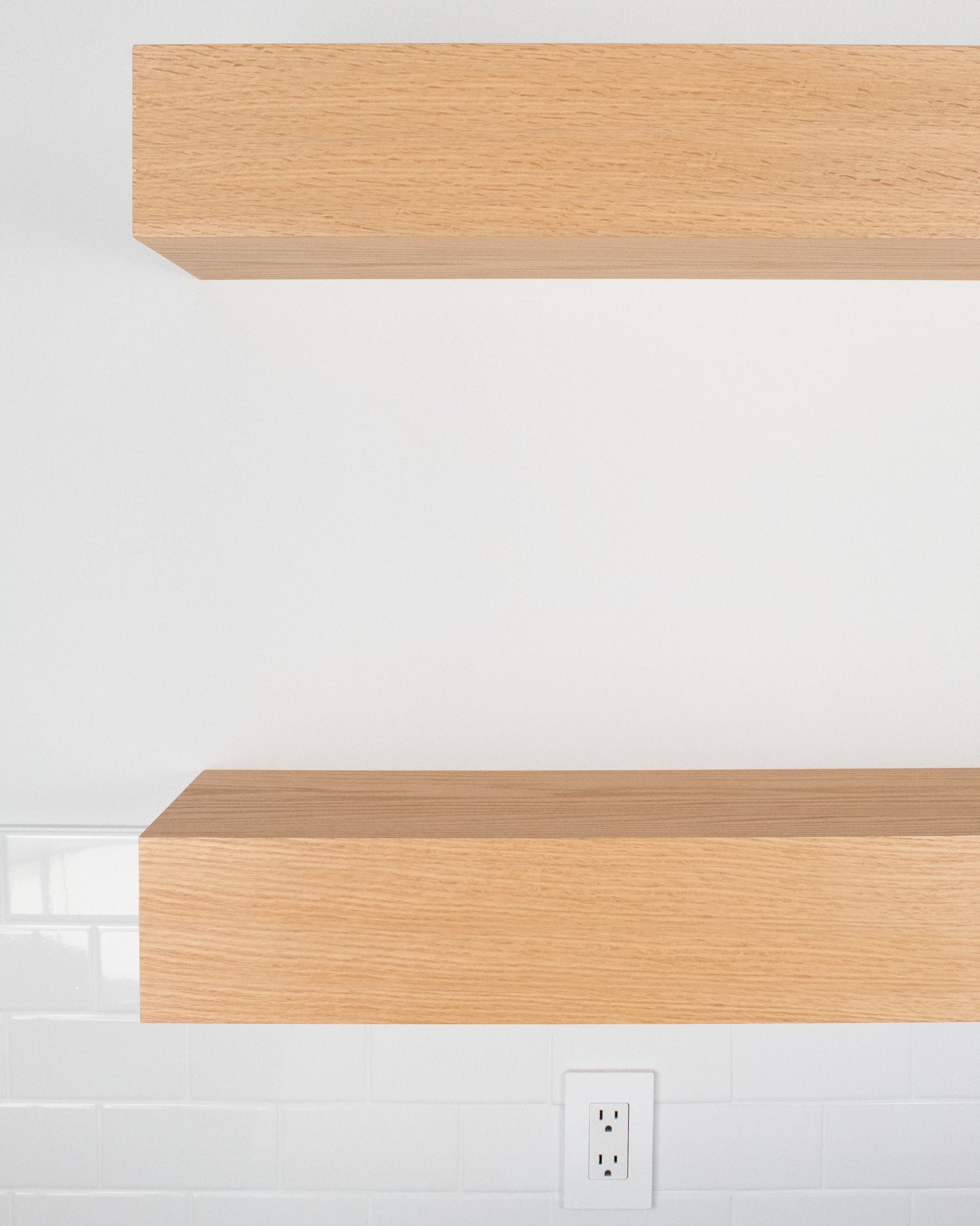 Red Oak Floating Shelves 4.1-6" thick