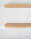 Rift white oak kitchen Floating Shelves 1.75 inch thick front view