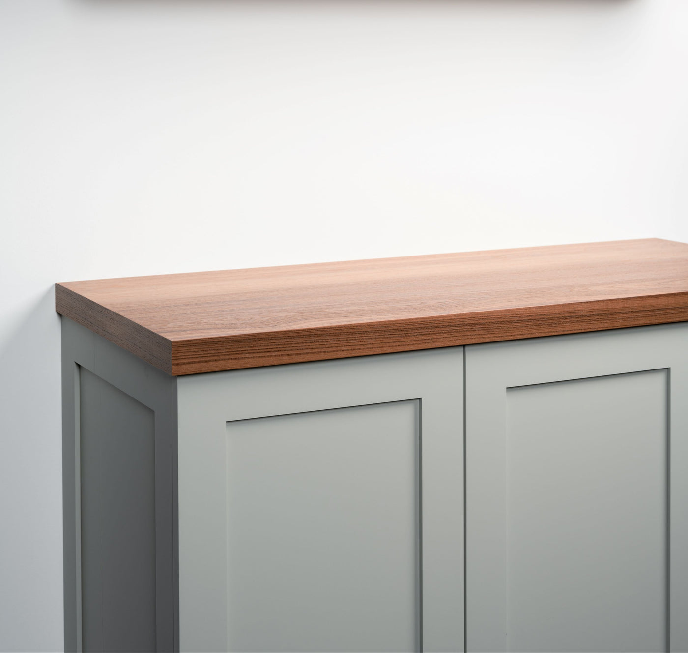 Teak Wood cabinet top angle view