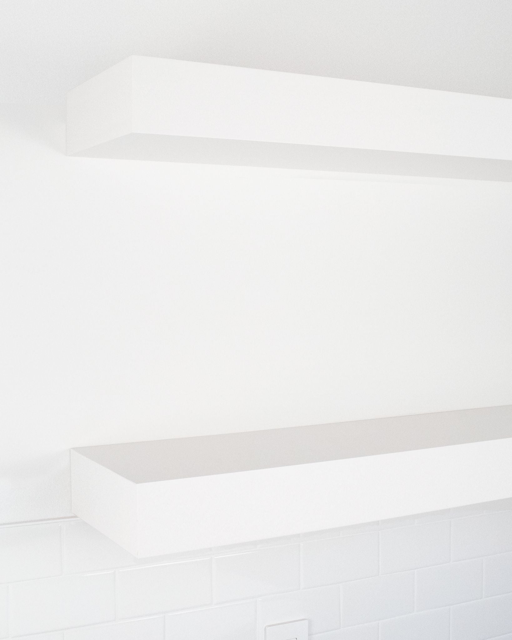White Floating Shelves 2-4" thick
