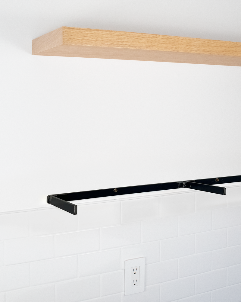 Rift White Oak Floating Shelves Quick Ship