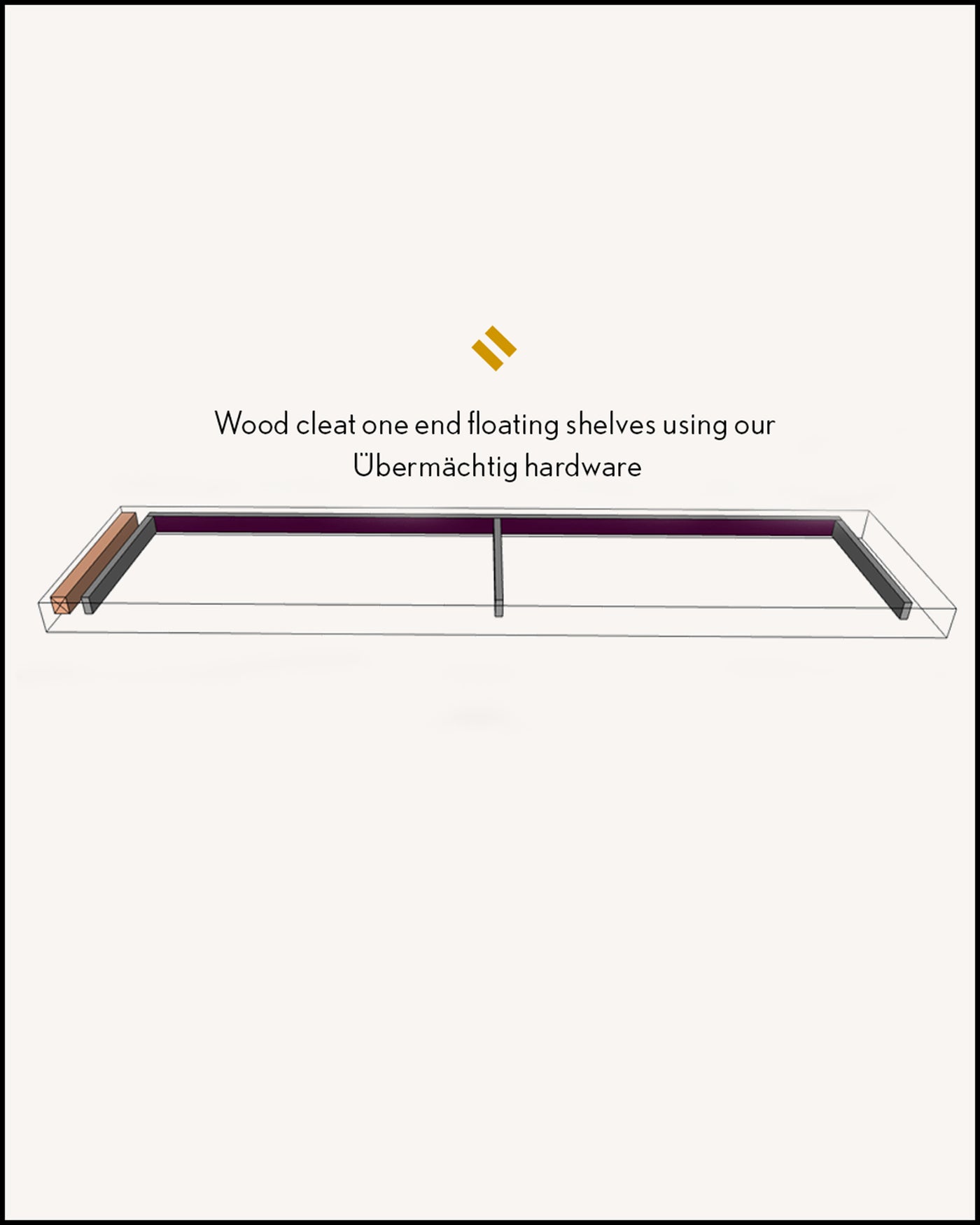 Rift White Oak Floating Shelves 24" thick