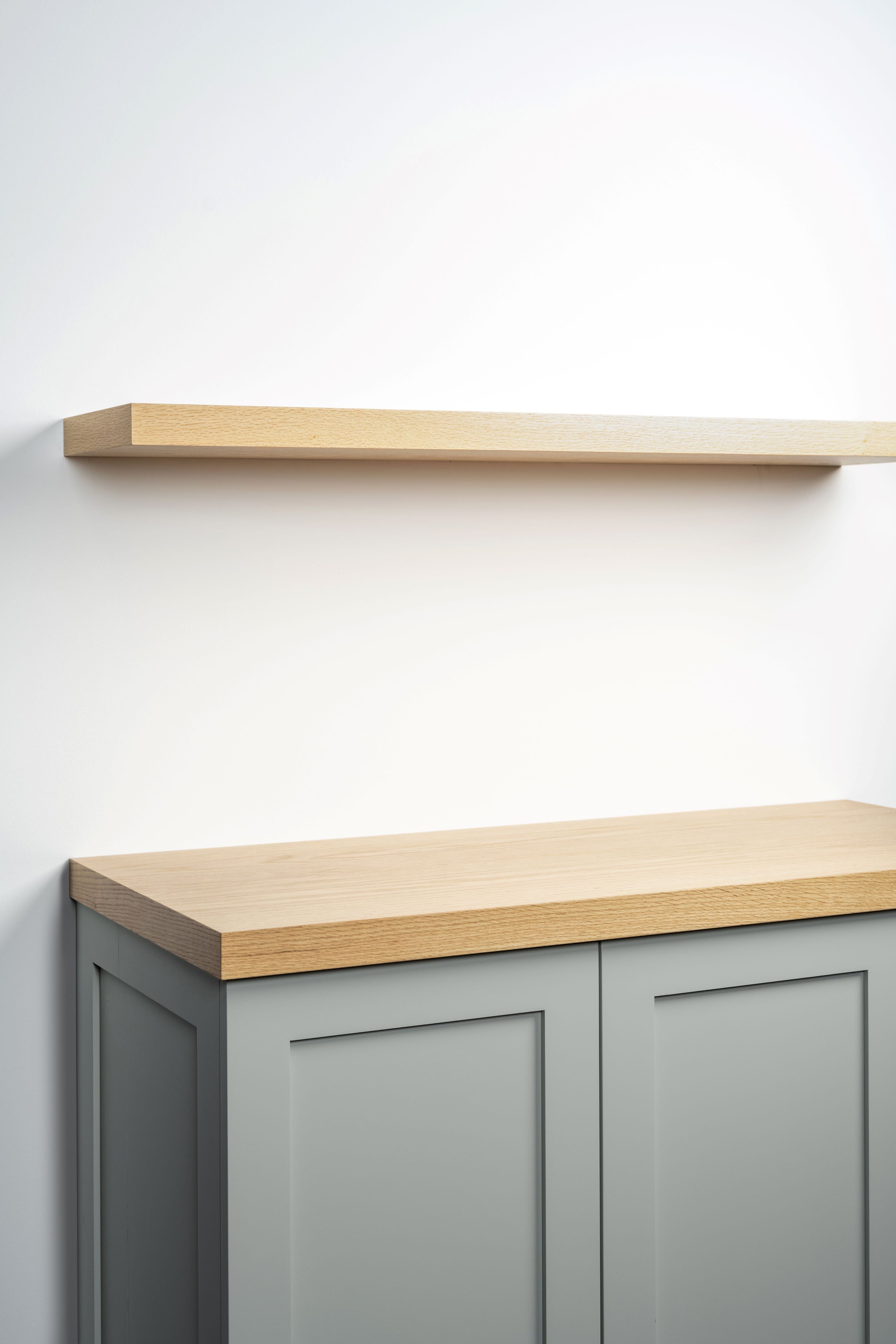 Bleached Oak 4.1-6" thick Cabinet Top / Slab Shelf