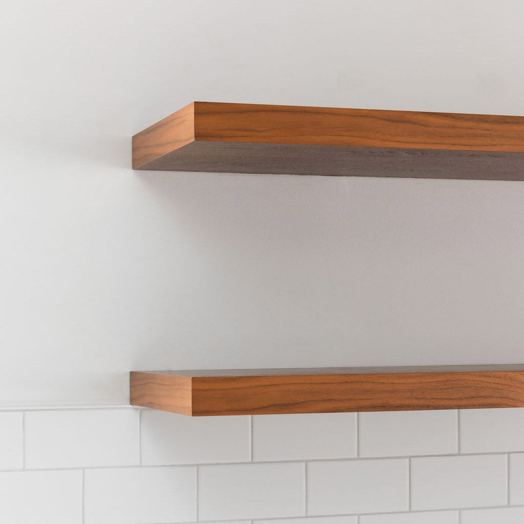 thumbnail image 2 of Bespoke Solid Wood Floating Shelf – Rustic, Wall Mountable, Made In UK (30-150cm) 2 of 5