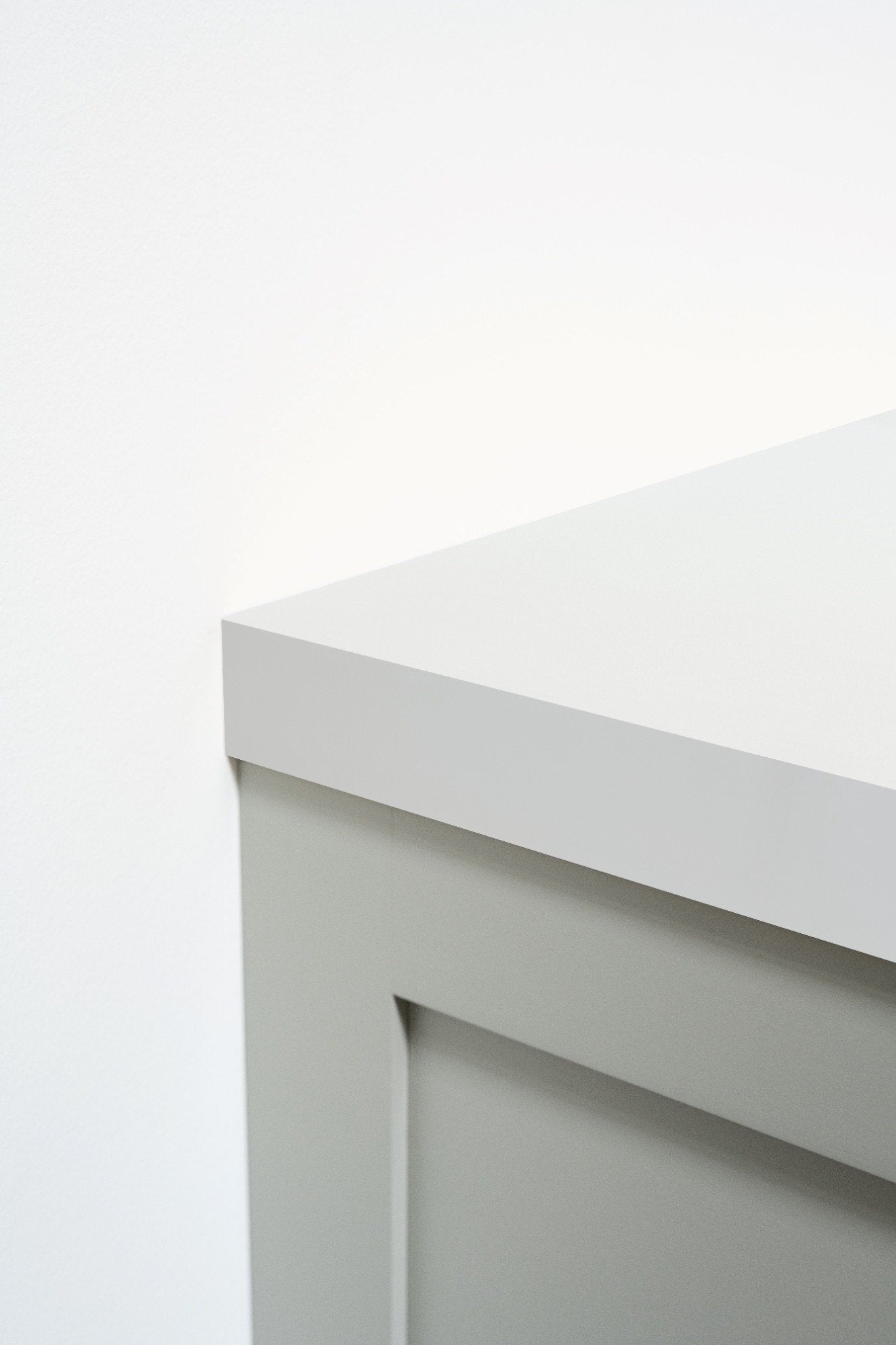 corner of white wood table surface